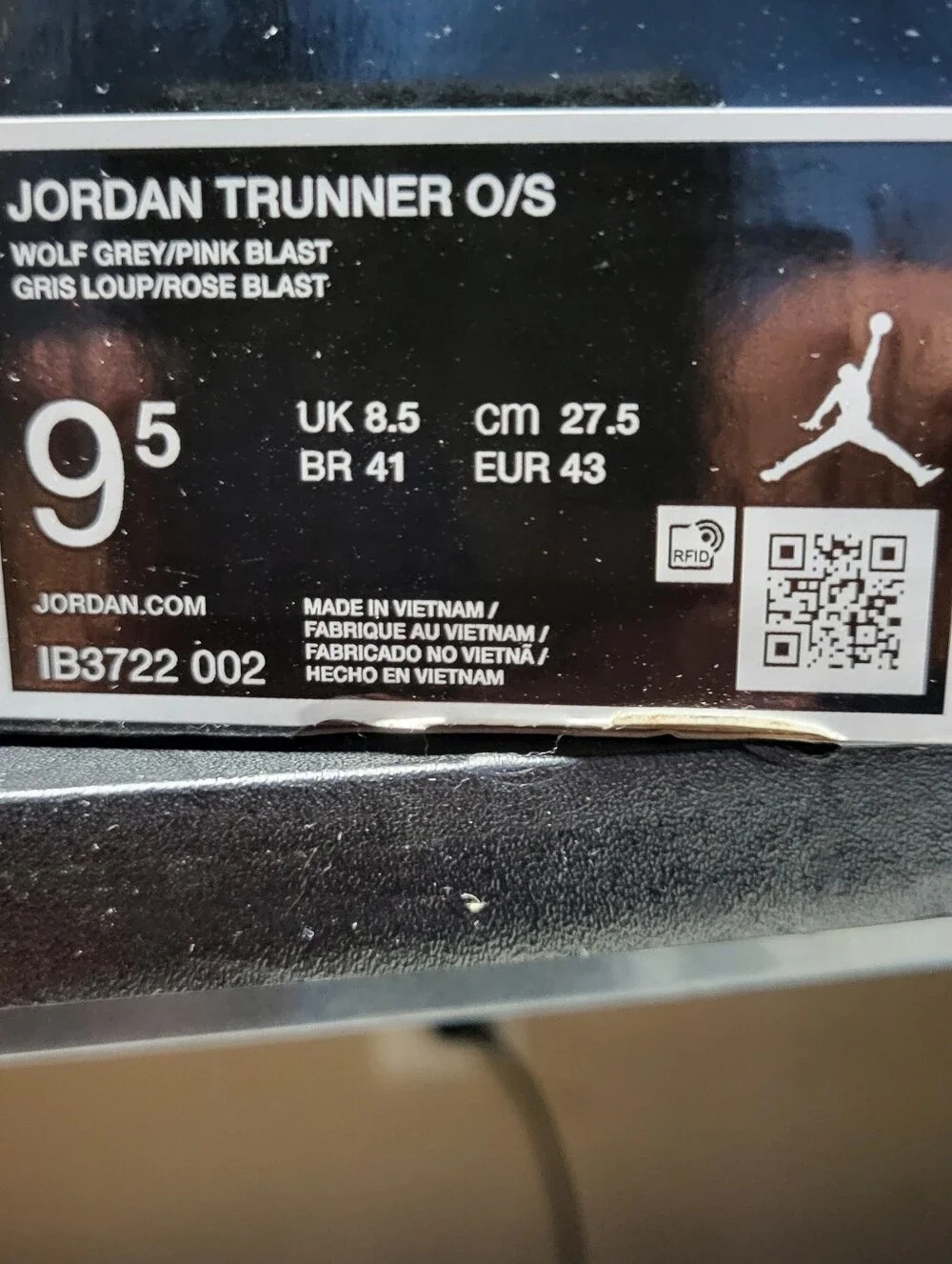 *NEW* Jordan TRunner O/S  Low Shoes Wolf Grey/Pink Blast Size Men 9.5 Women 11